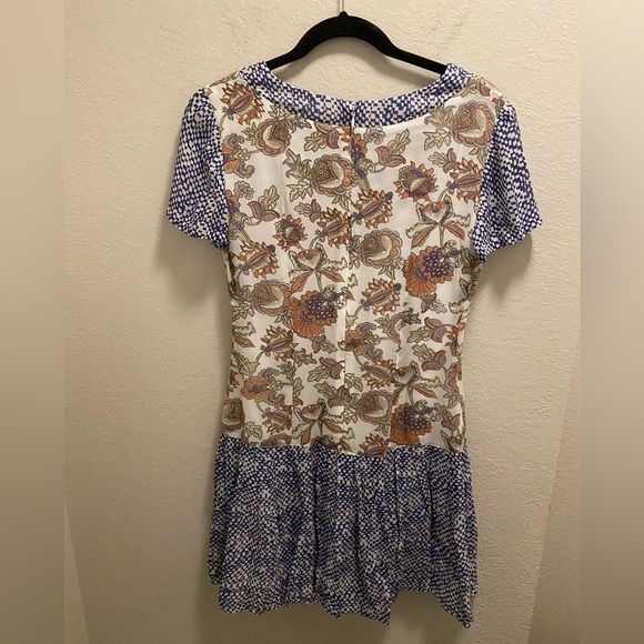 Monsoon Ragdoll Style Contrast Print Short Sleeve Tunic Dress Size 6 - Picture 5 of 8